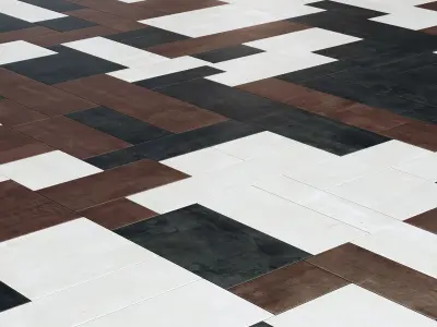 Paving rectangle long tile n1 3D model