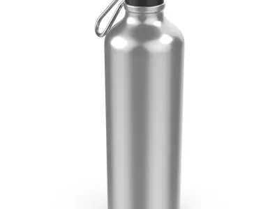 Aluminum Bottle Low-poly 3D model