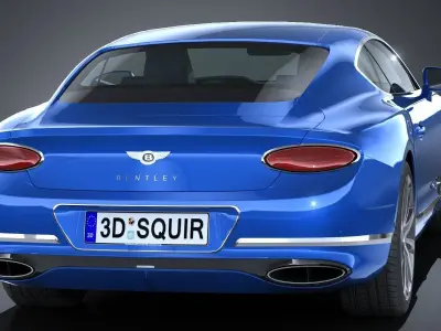 LowPoly Bentley Continental GT 2018 Low-poly 3D model