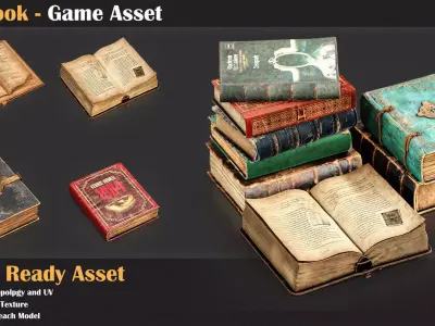 25 Book - Game Asset   3D model
