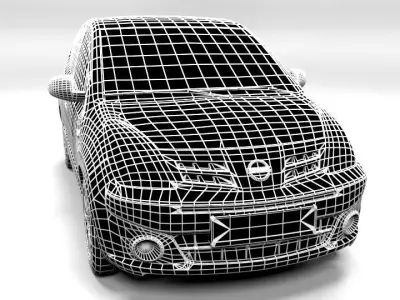 NISSAN PIXO LOWPOLY Low-poly 3D model