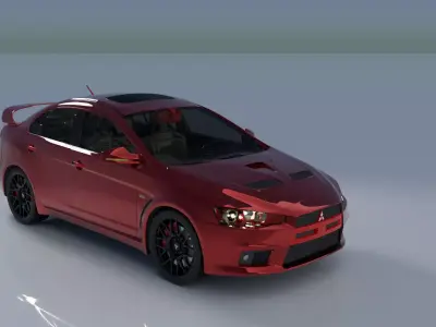 Mitsubishi Evo X 3D model
