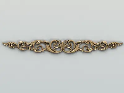Carved decor horizontal 007 3D model