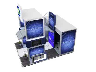 Booth Exhibition Stand a520a 3D model