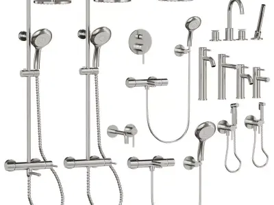 Cezares Relax faucet set 3D model