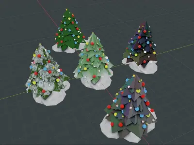 Christmas Tree Low Poly 2021 Free low-poly 3D model