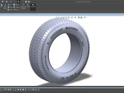 Dunlop CR65 tyres - Borrani wheels 3D print model