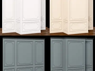 Wall molding 12 Boiserie classic panels 3D model