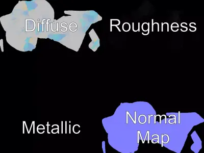 Prismatic Crystal Gem model pack Low-poly 3D model