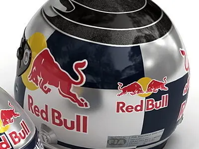 Helmet F1 2008 Sebastian Vettel 3D model