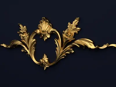 Classic decor ornament v-3D model 34 3D model