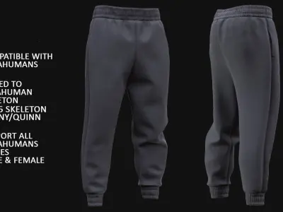Pants 124 - All MH Bodies - UE5 Skeletons - Rigged Low-poly 3D model