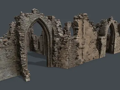 Ruin Gate Low-poly 3D model
