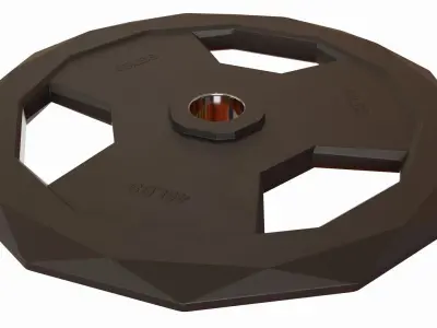 Gym System Barbell and Weight Plates 3D model