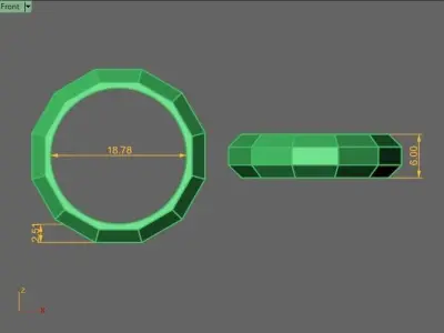 geometric wedding gold sport ring 3dm 3D print model