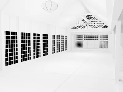 Dojo Hall Low-poly 3D model