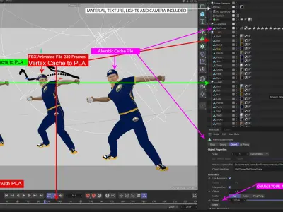 Cricket Fielder - Ball Throw  3D model