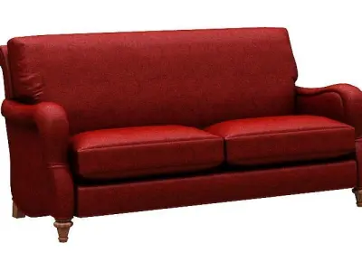 Classical sofa triple seat Low-poly 3D model