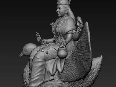 Lakshmi Idol 3D Printable model 4 3D print model