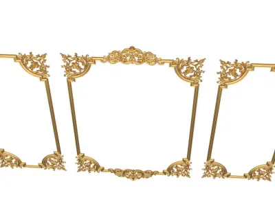 Plaster decorative frame 3d mode 012 3D model
