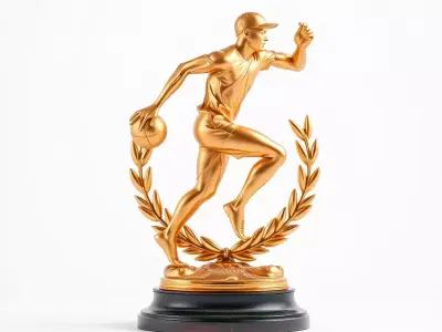 Sports Trophy Athlete Sculpture Model Pack Low-poly 3D model