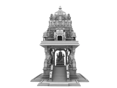 ganesha temple 3D model