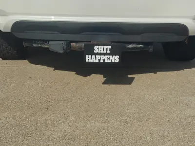 SHIT HAPPENS Trailer Tow Hitch Cover 3D print model
