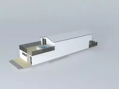 Houseboat house Free 3D model