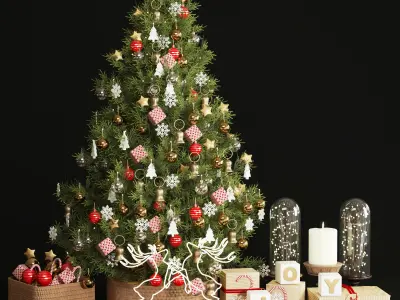 christmas tree decor 3D model purchase