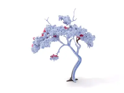 Elegant Sakura Tree model pack Low-poly 3D model