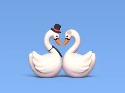 Swan Topper 3D print model