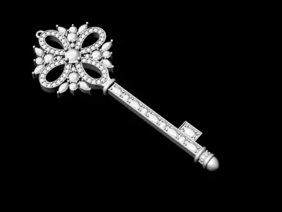 Tiffany Victoria Key Pendant large 3D print model