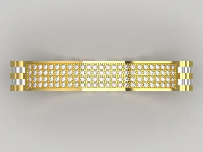 Luxury man Rolex design diamond bracelet model bg0027 3D print model