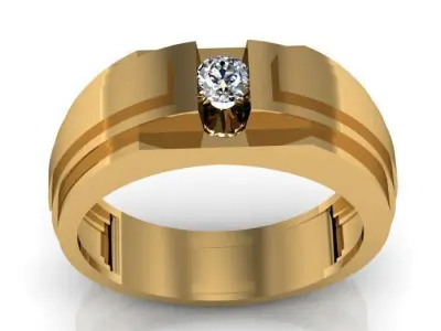 man ring 3D print model 2