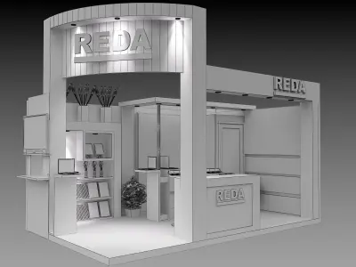 Booth Exhibition Stand a459a 3D model