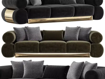  Leyborn Metal Sofa By Evgor 3D model