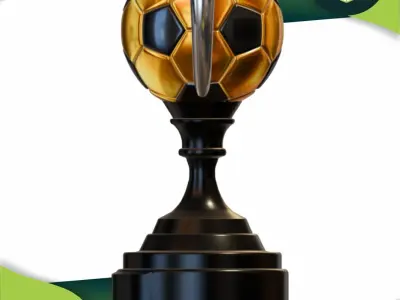 CUSTOM 3D FOOTBALL TROPHY 3D model