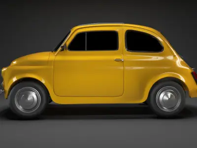 Old Fiat 500 3D model
