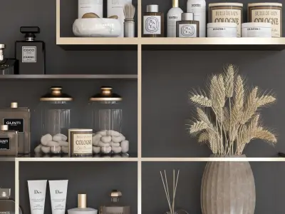 bathroom set 118 Low-poly 3D model