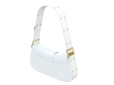 Dior Street Chic Bag White Leather 3D model