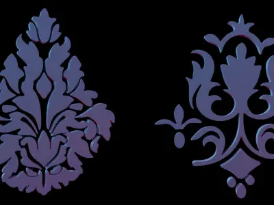 Ornaments Motif Base Mesh Vol 1 Low-poly 3D model