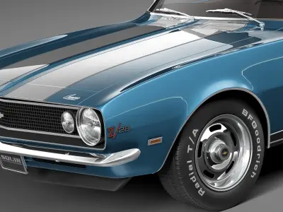 Chevrolet Camaro Z28 Convertible 1967 3D model