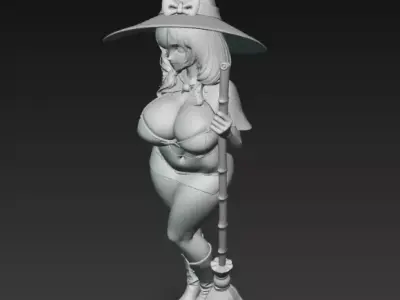 Halloween sexy witch 01 3D print model