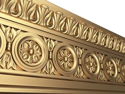 Ornament Element Molding 011 Low-poly 3D model