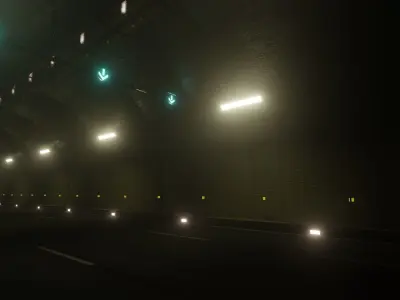 Road Tunnel Free low-poly 3D model