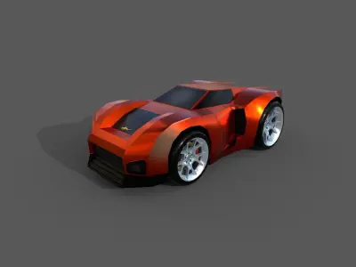 RAPTOR CAR Low-poly 3D model