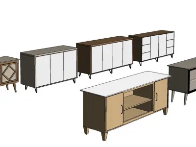 Credenza table 3D model