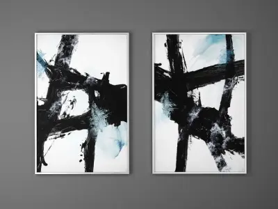 Collection of paintings Set 4  3D model