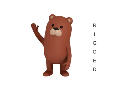 Rigged Bear Character 3D model