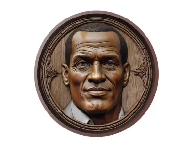 Rivaldo Footballer Medallion 3D print model